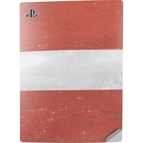 Latvia Flag Distressed PS5 Digital Edition Console Skin
